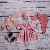 abordables Ensembles de Vêtements et Accessoires pour Poupées-ensemble de vêtements de poupée waldorf fait à la main pour poupée de 12 pouces poupée muppet faite à la main pour cadeaux de Noël