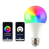 levne LED chytré žárovky-e27 led chytrá žárovka a19 10w s tuya wifi bluetooth ovládáním, synchronizace hudby se změnou barev, chytré domácí osvětlení na párty  &amp; výzdoba