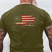 お買い得  愛国的な250枚のTシャツ-2026年7月4日 250周年追悼日 メンズ愛国者 3Dプリント 米国旗 ベテラン クルーネック 半袖Tシャツ アウトドア デイリースポーツ ストリート