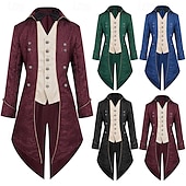 cheap Outerwear-Punk &amp; Gothic Medieval Renaissance Coat Jacket Tailcoat Prince Nobleman Men&#039;s Royal Steampunk Halloween Masquerade Event / Party Masquerade Adults&#039; Coat