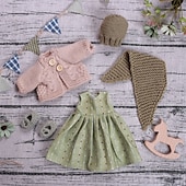 abordables Ensembles de Vêtements et Accessoires pour Poupées-ensemble de vêtements de poupée waldorf fait à la main pour poupée de 12 pouces poupée muppet faite à la main pour cadeaux de Noël