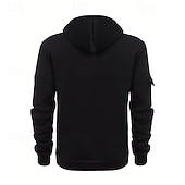 voordelige basic hoodies voor heren-Voor heren Trui met capuchon Hoodie met kwartrits Zwart Wijn Marineblauw blauw Bruin Capuchon Effen Zak Sport &amp; Outdoor Dagelijks Feestdagen Polyester Streetwear Basic Casual Lente &amp; Herfst Kleding
