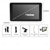abordables Électronique automobile-Navigateur portable 7 pouces sans fil CarPlay lecteur mp5 de voiture multimédia Bluetooth FM carte enfichable