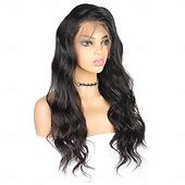 economico Parrucche lace front capelli veri-parrucche di capelli umani in pizzo pieno con parte libera parrucca in pizzo ondulato al 150% di densità per le donne