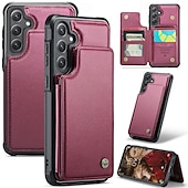 abordables Coques Samsung-téléphone Coque Pour S24 S24 Ultra Plus S24 FE S23 S22 S21 S20 Ultra Plus FE A55 A35 A25 A15 5G A54 A34 A14 A53 A33 A23 A13 S25 Ultra Coque Arriere Avec Support Fente pour carte Antichoc Rétro TPU PC