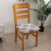 abordables Couverture de chaise de salle à manger-Housse de siège de chaise extensible et durable, idéale pour protéger et rafraîchir les sièges de chaise, ajoute confort et style aux chaises de salle à manger, de bureau ou de salon