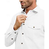 economico Camicie da uomo-Per uomo Camicia Camicia di flanella Sovracamicia Color Block Esterno Strada Nero Bianco Rosso Blu marino Manica lunga Inverno Primavera &amp; Autunno Abbigliamento