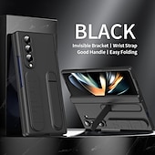 お買い得  サムスン用ケース-電話 ケース 用途 Zフォールド7 Zフォールド6 Z Fold 5 Z Fold 4 Z Fold 3 バックカバー スタンド付き 耐衝撃 レトロ風 PC シリコーン