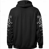 baratos moletons 3d masculinos-Homens Caveiras Moletons Moletom Casacos Moletom com capuz Gola Redonda Moda Impressão 3D Festa Feriado Streetwear Preto Azul Com Cordão Outono Inverno Designer