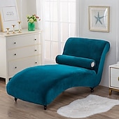 abordables Housse de canapé-housse de chaise longue en velours housse de luxe pour salon housse de chaise longue d&#039;intérieur extensible ultra douce lavable en machine