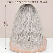 baratos Perucas Sintéticas sem Touca-peruca com franja para mulheres bob ondulado charmosas perucas sintéticas com cabelo natural encaracolado resistente ao calor na altura dos ombros para uso diário em festas