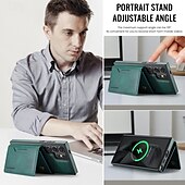 halpa Samsung-kotelot-puhelin Etui Käyttötarkoitus S24 Ultra S24 Plus S24 S23 Ultra S25 Ultra Takakuori Tuella Magneetti Tukee langatonta latausta Retro TPU PU-nahka