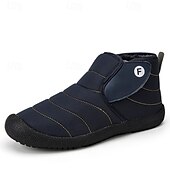 cheap Winter &amp; Snow Boots-Men&#039;s Insulated Winter Snow Boots – Waterproof Slip-On Ankle Boots with Faux Fur Lining, Anti-Slip Sole for Outdoor Hiking &amp; Cold Weather