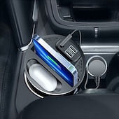 abordables Chargeurs de voiture-Support de chargement sans fil multifonction 4 en 1 pour téléphone Qi et Airpods 3/2/Pro, support de téléphone pour chargeur sans fil compatible avec la voiture