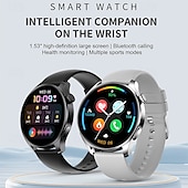 tanie Smartwatche-imosi 1,53 calowy inteligentny zegarek fitness zegarek do biegania bluetooth krokomierz przypomnienie o połączeniach tracker snu kompatybilny z androidem ios kobiety mężczyźni rozmowy bez użycia rąk