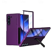Недорогие Чехлы для Samsung-телефон Кейс для Назначение Z-сгиб 6 Кейс на заднюю панель со стендом Защита от удара Ретро ТПУ ПК