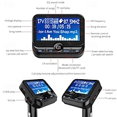 お買い得  車用Bluetoothキット/ハンズフリー-bc32 車用 FM トランスミッター ブルートゥース MP3 プレーヤー ワイヤレス ハンズフリー 1.8 インチ LCD スクリーン付き 携帯電話充電器用