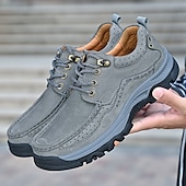 economico Semi-formale-scarpe da trekking da uomo in similpelle marrone con chiusura a lacci - comode e resistenti, perfette per le avventure all&#039;aria aperta