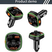 お買い得  車用Bluetoothキット/ハンズフリー-お買い得価格の売れ筋モデル FMトランスミッター 車載MP3プレーヤー ブルートゥース電話充電器 音楽ハンズフリー付き