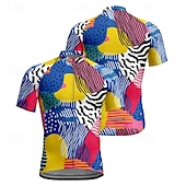 abordables Maillots pour hommes-Homme Maillot Velo Cyclisme Manche Courte Cyclisme Tee-shirt Maillot avec 3 poches arrière VTT Vélo tout terrain Respirable Séchage rapide Conception anatomique Mèche Rouge vin Rouge Bleu Bloc de