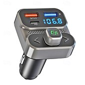 abordables Kits Bluetooth/mains libres pour voiture-nouveau chargeur de voiture à charge rapide pd 30w qc18w transmetteur fm à reconnexion automatique avec affichage u-disk kit voiture windows bc95
