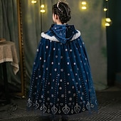 abordables Disfraces de niñas-Frozen Princesas Cuento de Hadas Elsa Capa Disfraz de fiesta temática traje de cosplay Cosplay de película for Chica Niños Navidad Carnaval Año Nuevo Rendimiento Fiesta de Cumpleaños