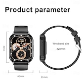 abordables Pulseras inteligentes-696 HK26 Reloj inteligente 2.04 pulgada Pulsera inteligente Bluetooth Podómetro Recordatorio de Llamadas Seguimiento del Sueño Compatible con Android iOS Mujer Llamadas con Manos Libres Recordatorio