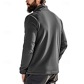 billige Basic gensere-Herre Genser Polarfleece Kvart glidelås genser Svart Militærgrønn Kakifarget Mørkegrå Lyseblå Halv glidelås عادي Sport &amp; Utendørs Daglig Ferie Polyester Gatemote Grunnleggende Fritid Høst vinter Klær