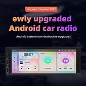 abordables Electrónica para el coche-Navegación por Android para coche universal con chip único de 6,86 pulgadas, imagen de marcha atrás, Carplay inalámbrico, máquina todo en uno para Jeep Chrysler 300C