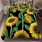 economico Set copripiumino-fiori farfalle piante fiori stampe set di tre pezzi piumone per camera da letto hotel camera degli ospiti biancheria da letto set comodo 1 set piumone 2 federe set letto matrimoniale set da 2 pezzi