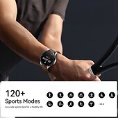 זול שעונים חכמים-חדר שמחה JR-FC2 Pro שעון חכם 1.46 אִינְטשׁ חכמים שעונים Blootooth מד צעדים מד פעילות מעקב שינה מותאם ל אנדרואיד iOS נשים גברים המתנה ארוכה שיחות ללא מגע יד עמיד במים IP68 מארז שעון 22 מ&quot;מ
