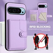 お買い得  その他のスマホケース-電話 ケース 用途 ピクセル9プロ ピクセル9プロXL Pixel 8 Pro Pixel 8 ピクセル9 バックカバー スタンド付き カード挿入口 耐衝撃 レトロ風 TPU PUレザー