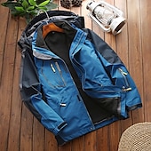 preiswerte Softshell-, Fleece- &amp; Wanderjacken-Herren 3-in-1-Jacken wandern Skijacke Winter Draussen Fleecejacke für Wanderer Winter Draussen warm Wasserdicht Windundurchlässig Abnehmbares Vlies Kapuzenshirt Windbreaker Windjacke Trench Coat