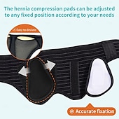 abordables Aparatos ortopédicos-Cinturón de soporte para hernia inguinal ajustable para hombres y mujeres, con 4 almohadillas de compresión, soporte para hernia inguinal o deportiva