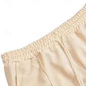 halpa Loma-Miesten Vohveli poolopaidat Quarter Zip Polo Päivittäin Pyhäpäivä Neljänneksen postinumero Pitkähihainen Muoti Moderni Tavallinen 2-osainen 봄 &amp; Syksy Normaali Musta Valkoinen Sininen Khaki Vaalean