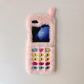 baratos Capa Samsung-telefone Capinha Para Z Flip 7 Z Virar 6 Z Flip 5 Z Flip 4 Z Flip 3 Capa traseira Antichoque Retro Felpudo