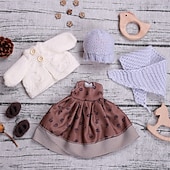 abordables Ensembles de Vêtements et Accessoires pour Poupées-ensemble de vêtements de poupée waldorf fait à la main pour poupée de 12 pouces poupée muppet faite à la main pour cadeaux de Noël