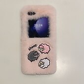 Недорогие Чехлы для Samsung-телефон Кейс для Назначение Z-флип 6 Z Flip 5 Z Flip 4 Z Flip 3 Кейс на заднюю панель Защита от удара Ретро Плюш