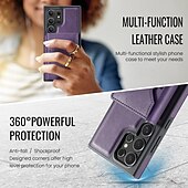 halpa Samsung-kotelot-puhelin Etui Käyttötarkoitus S24 Ultra S24 Plus S24 S23 Ultra S25 Ultra Takakuori Tuella Magneetti Tukee langatonta latausta Retro TPU PU-nahka