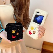 Недорогие Чехлы для Samsung-телефон Кейс для Назначение Z-флип 6 Z Flip 5 Z Flip 4 Z Flip 3 Кейс на заднюю панель Защита от удара Ретро Плюш