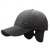 olcso Férfi baseball sapka-Férfi Téli kalapok Téli meleg sapka Téli baseballsapka fülvédővel Téli baseball sapka Fekete Sötét tengerészkék Poliészter Állítható Divat Modern Kortárs Hétköznapi viselet Fesztivál Egyszínű / Sima