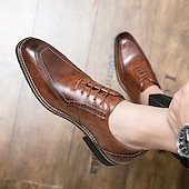 economico Formale-scarpe classiche da uomo in stile oxford marrone con dettagli brogue - eleganti calzature formali per lavoro ed eventi