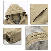 economico Softshell, pile e giacche da escursionismo-Per uomo Giacca con cappuccio Giacca in pile da escursione Inverno All&#039;aperto Tenere al caldo Fodera di vello Giacche in pile Cerniera intera Scalate Campeggio / Escursionismo / Speleologia Viaggi
