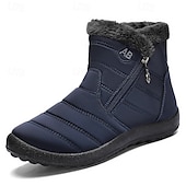 cheap Winter &amp; Snow Boots-Men&#039;s Gray Winter Boots with Zipper Closure, Warm Fleece Lining, and Waterproof Design – Ideal for Outdoor Activities in Cold Weather