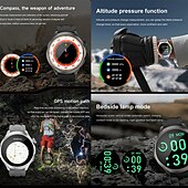 abordables Bracelets connectés-696 DK69 Montre intelligente 1.85 pouce Montre intelligente avec bracelet Bluetooth ECG + PPG Podomètre Rappel d&#039;Appel Compatible avec Android iOS Hommes Mode Mains-Libres Rappel de Message IP 67