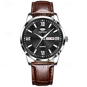 preiswerte Quarz-Uhren-1 Neue Mode Trend Herren Business Quarz Uhr Kalender Woche Anzeige Lebensreise Leuchtende Freizeit Sport Herren Armbanduhr Geschenk Ideale Wahl