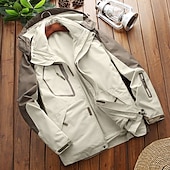 preiswerte Softshell-, Fleece- &amp; Wanderjacken-Herren 3-in-1-Jacken wandern Skijacke Winter Draussen Fleecejacke für Wanderer Winter Draussen warm Wasserdicht Windundurchlässig Abnehmbares Vlies Kapuzenshirt Windbreaker Windjacke Trench Coat