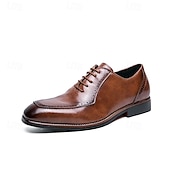 economico Formale-scarpe classiche da uomo in stile oxford marrone con dettagli brogue - eleganti calzature formali per lavoro ed eventi
