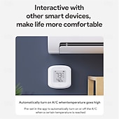 abordables Electrodomésticos-Sensor de temperatura y humedad inteligente Tuya Wifi/Zigbee, termómetro higrómetro para interiores con pantalla LCD, compatible con Alexa y Google Home