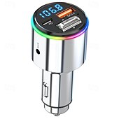 お買い得  車用Bluetoothキット/ハンズフリー-FMトランスミッター、車載MP3プレーヤー、急速充電、QC 3.0、ハンズフリー通話、デュアルPD充電器、Bluetooth